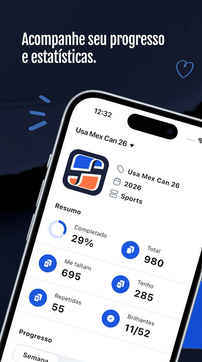 App do Dia - Melhores apps para acompanhar a Copa do Mundo 2026 no celular 14 Aplicativo para organizar coleções de figurinhas e acompanhar a evolução do álbum em tempo real.